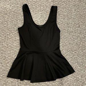 Womens Black Peplum Tank Top